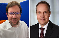 Julian Weinert (Ambulance Health) und Peter Leister (plsai) gehen gemeinsam mit vertical48 an den Start