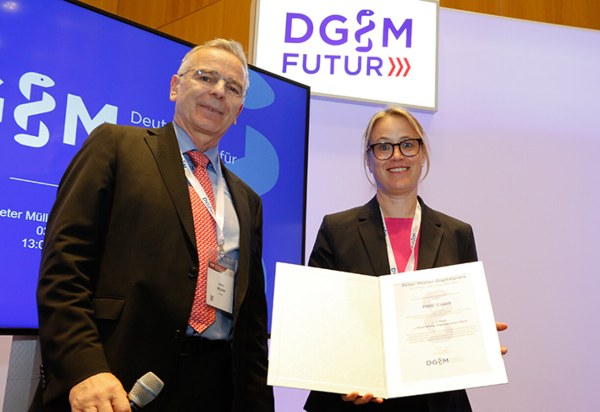 Verleihungurkunde DGIM Digitalpreis Peter Müller